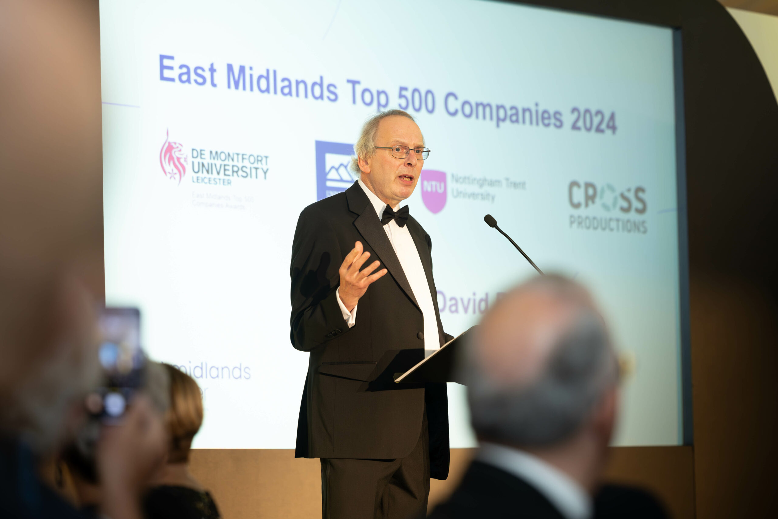 DMU Professor David Rae speaking at East Midlands Chamber Presidents Annual Dinner 2024